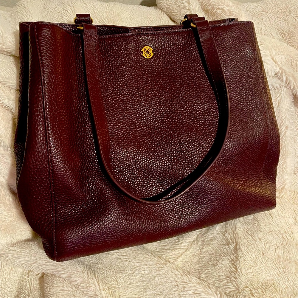 Dagne Dover Allyn Laptop Tote in Oxblood